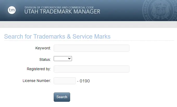 Check The Utah Trademark Database