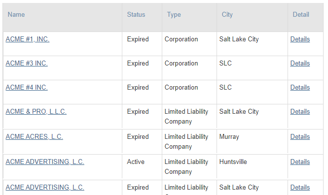 The Types Of Utah Businesses Entity Search